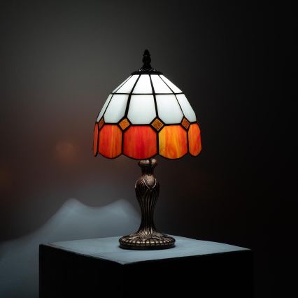 Brilagi – Tiffany-stil glasmosaik bordslampa SIENNA, 1xE27/60W/230V