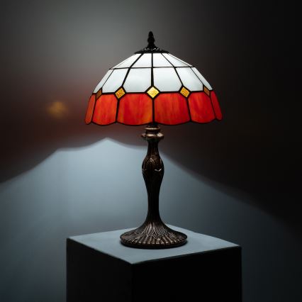 Brilagi - Tiffany-stil glasmosaik bordslampa SIENNA 1xE27/60W/230V