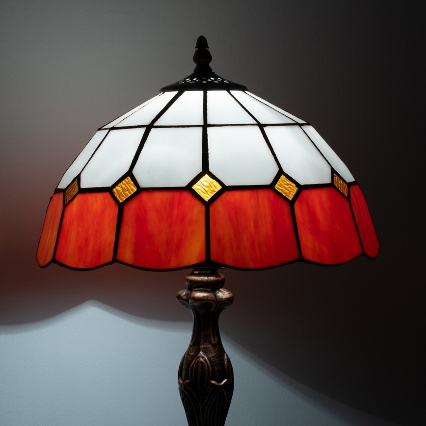 Brilagi - Tiffany-stil glasmosaik bordslampa SIENNA 1xE27/60W/230V