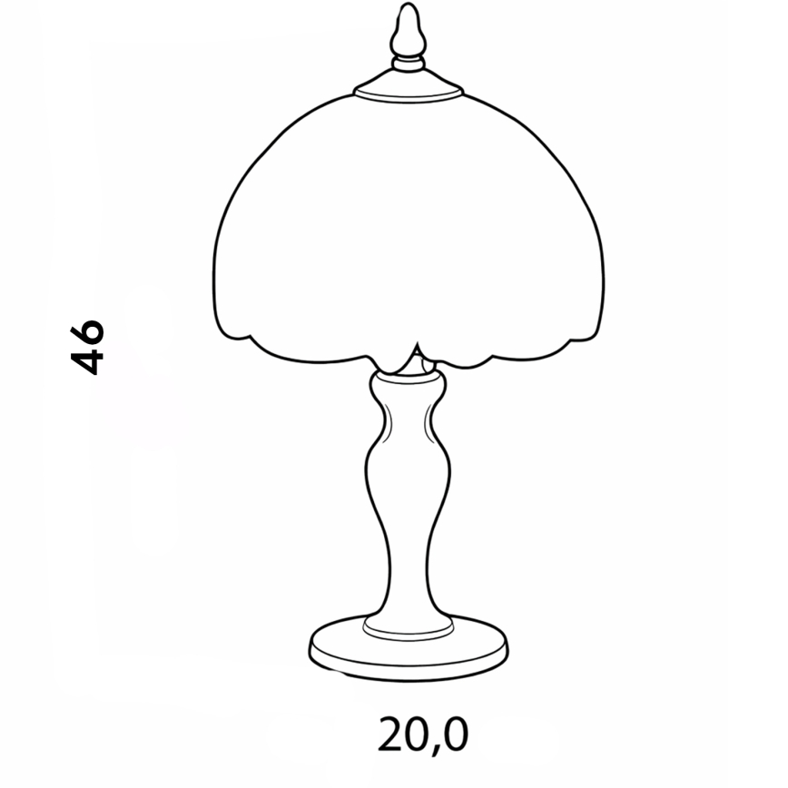 Brilagi - Tiffany-stil glasmosaik bordslampa SIENNA 1xE27/60W/230V