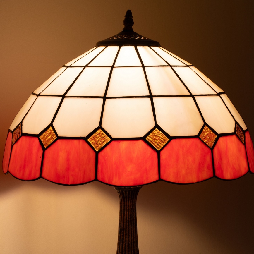 Brilagi - Tiffany-stil glasmosaik bordslampa SIENNA 2xE27/60W/230V
