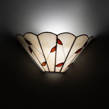 Brilagi - Tiffany-stil glasmosaik vägglampa FOLIA 1xE14/40W/230V