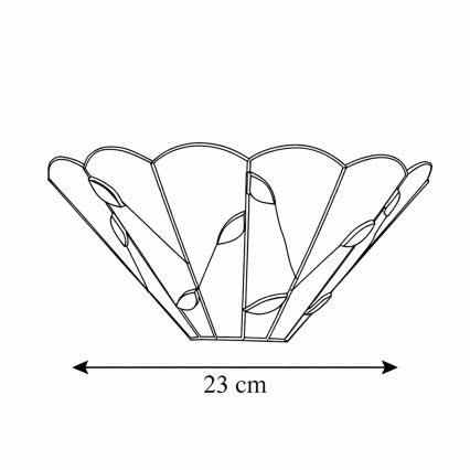 Brilagi - Tiffany-stil glasmosaik vägglampa FOLIA 1xE14/40W/230V