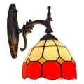 Brilagi - Tiffany-stil glasmosaik vägglampa SIENNA 1xE14/40W/230V