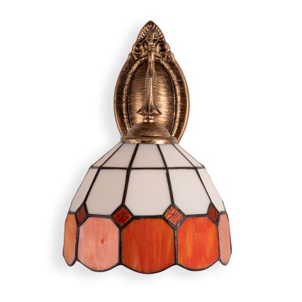 Brilagi - Tiffany-stil glasmosaik vägglampa SIENNA 1xE14/40W/230V