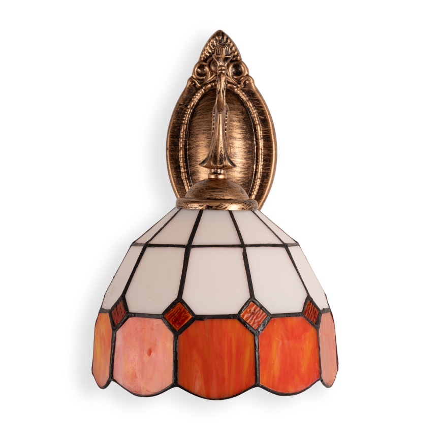 Brilagi - Tiffany-stil glasmosaik vägglampa SIENNA 1xE14/40W/230V