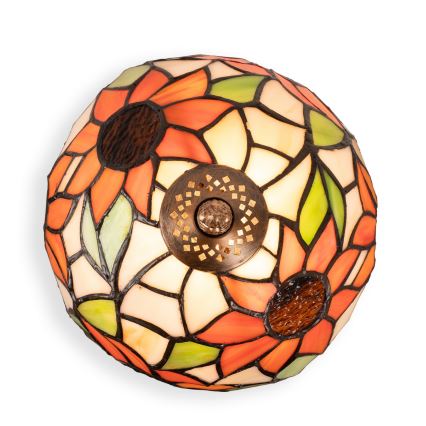 Brilagi - Tiffany-stil glasmosaikbordslampa SUNFLOWER 1xE27/60W/230V