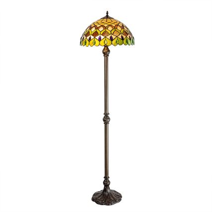 Brilagi - Tiffany-stil golvlampa MARGARET 2xE27/60W/230V