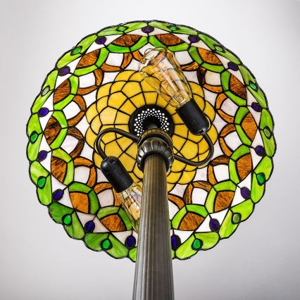 Brilagi - Tiffany-stil golvlampa MARGARET 2xE27/60W/230V