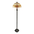 Brilagi - Tiffany-stil golvlampa MIRABELLA 2xE27/60W/230V