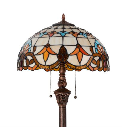 Brilagi - Tiffany-stil golvlampa MIRABELLA 2xE27/60W/230V