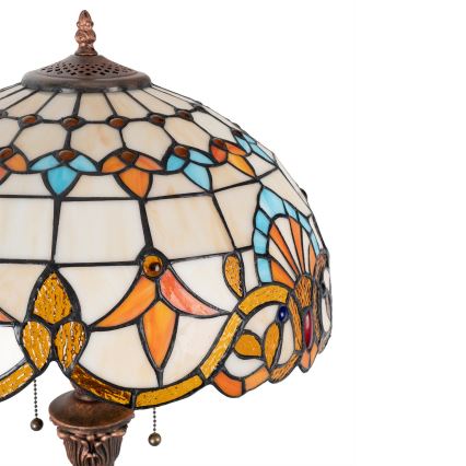 Brilagi - Tiffany-stil golvlampa MIRABELLA 2xE27/60W/230V