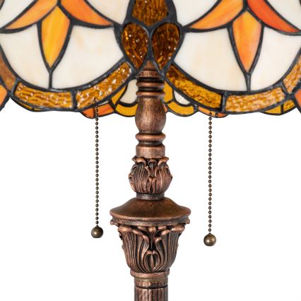 Brilagi - Tiffany-stil golvlampa MIRABELLA 2xE27/60W/230V