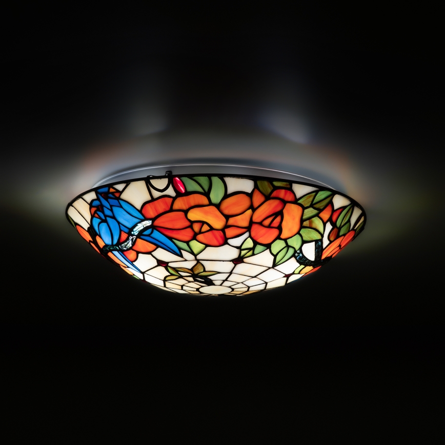 Brilagi - Tiffany-stil taklampa i glasmosaik JUNGLE 2xE27/60W/230V Ø 40 cm
