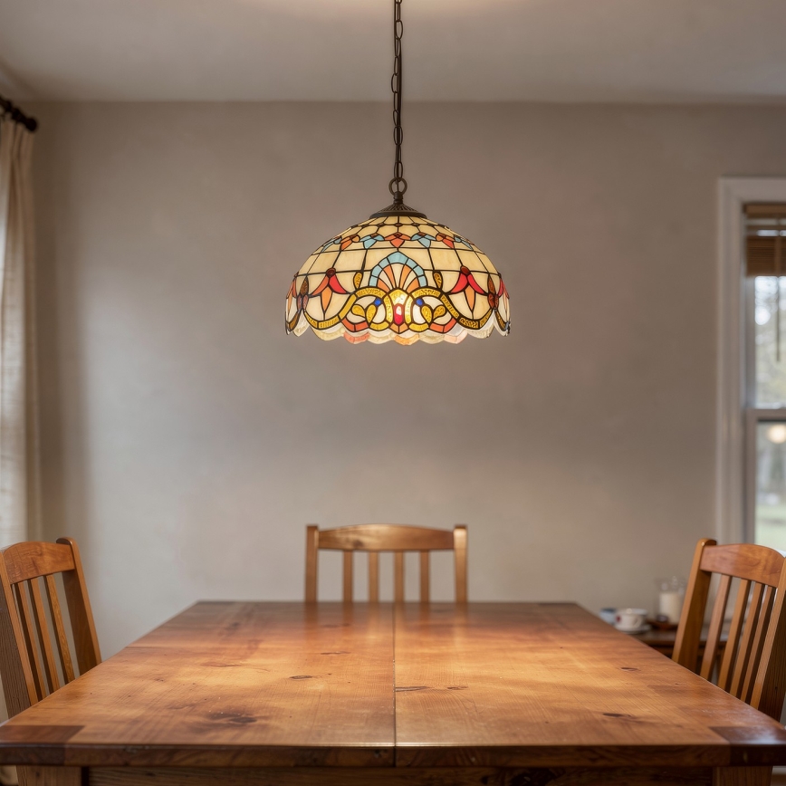 Brilagi - Tiffany-stil taklampa i glasmosaik MIRABELLA 1xE27/60W/230V Ø 40 cm