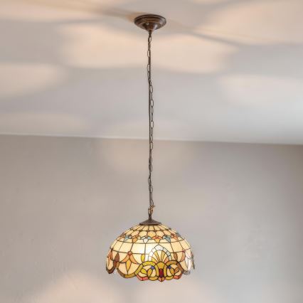 Brilagi - Tiffany-stil taklampa i glasmosaik MIRABELLA 1xE27/60W/230V Ø 40 cm