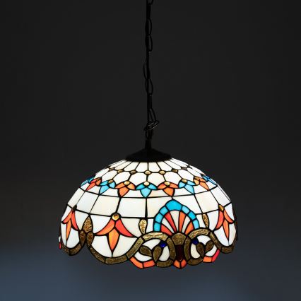 Brilagi - Tiffany-stil taklampa i glasmosaik MIRABELLA 1xE27/60W/230V Ø 40 cm