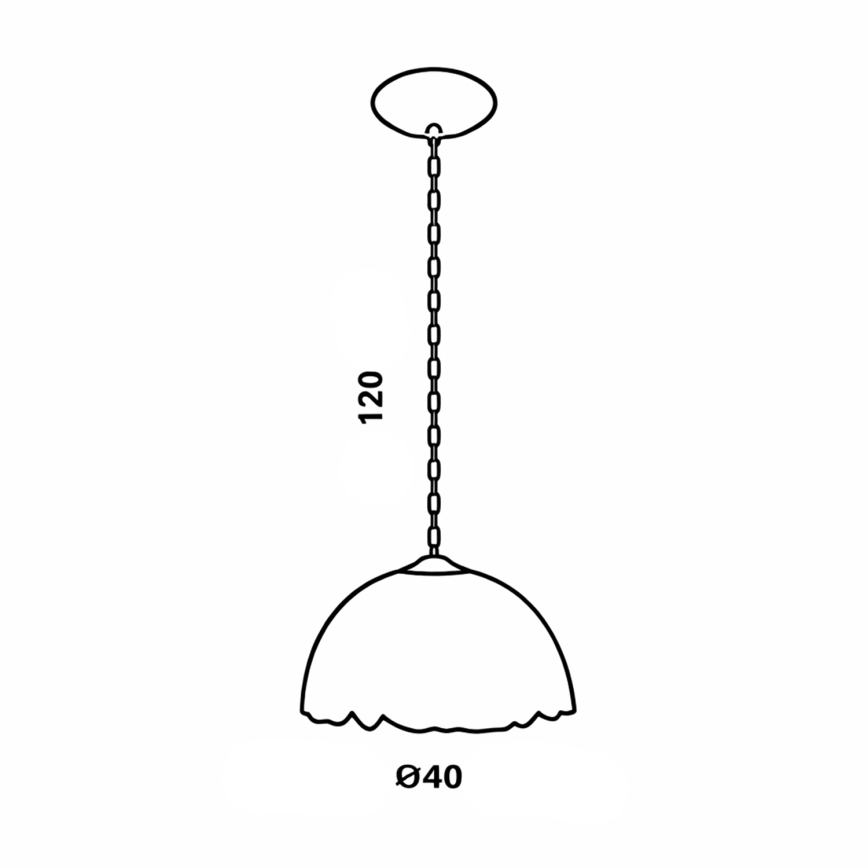 Brilagi - Tiffany-stil taklampa i glasmosaik MIRABELLA 1xE27/60W/230V Ø 40 cm