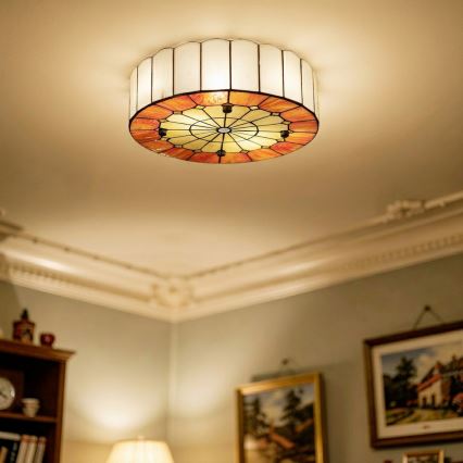 Brilagi - Tiffany-stil taklampa i glasmosaik SIENNA 3xE27/60W/230V Ø 40 cm