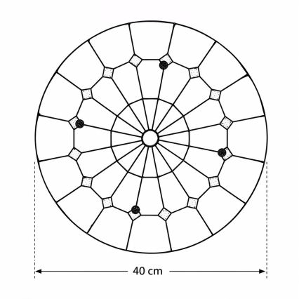 Brilagi - Tiffany-stil taklampa i glasmosaik SIENNA 3xE27/60W/230V Ø 40 cm