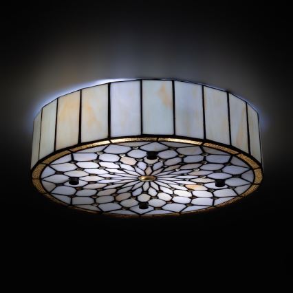 Brilagi - Tiffany-stil taklampa IVORY 3xE27/60W/230V Ø 40 cm