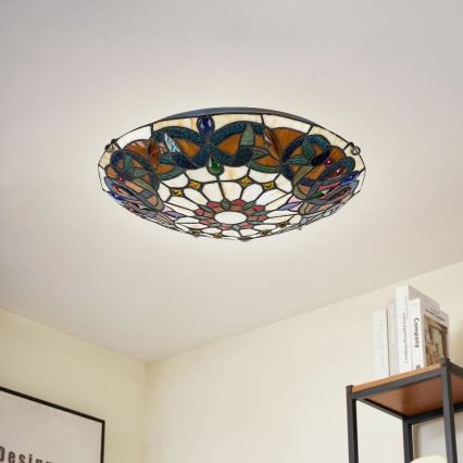 Brilagi - Tiffany-stil taklampa LUISA 2xE27/60W/230V Ø 40 cm
