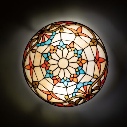 Brilagi - Tiffany-stil taklampa MIRABELLA, 2xE27/60W/230V, Ø 40 cm