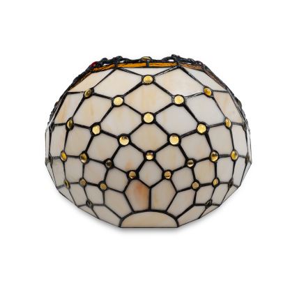 Brilagi - Tiffany-stil vägglampa i glasmosaik, elfenben, 1xE14/40W/230V