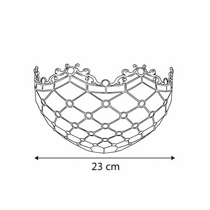 Brilagi - Tiffany-stil vägglampa i glasmosaik, elfenben, 1xE14/40W/230V