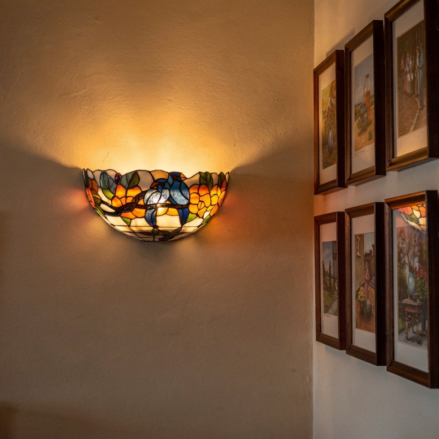 Brilagi - Tiffany-stil vägglampa i glasmosaik JUNGLE 1xE14/40W/230V