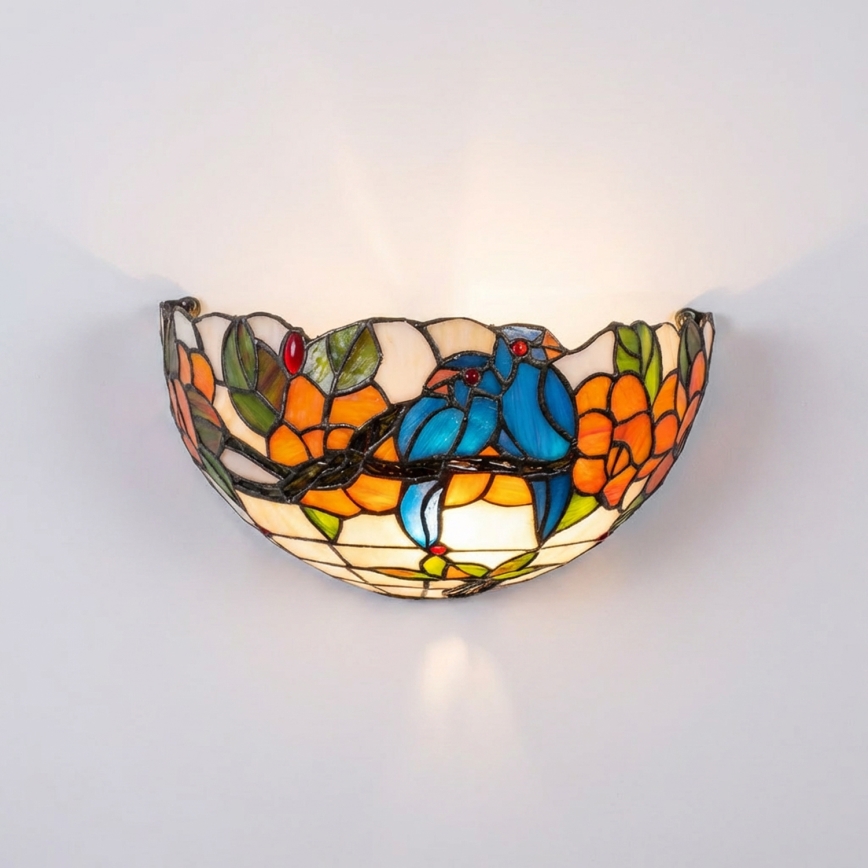 Brilagi - Tiffany-stil vägglampa i glasmosaik JUNGLE 1xE14/40W/230V