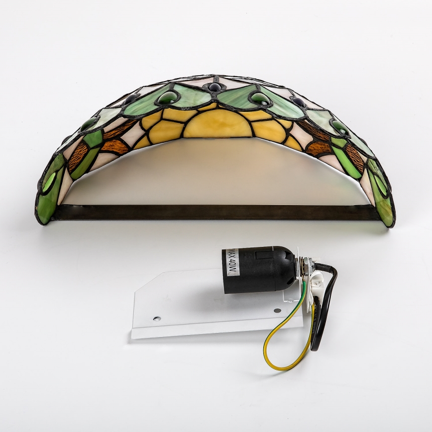 Brilagi - Tiffany-stil vägglampa i glasmosaik MARGARET 1xE27/40W/230V