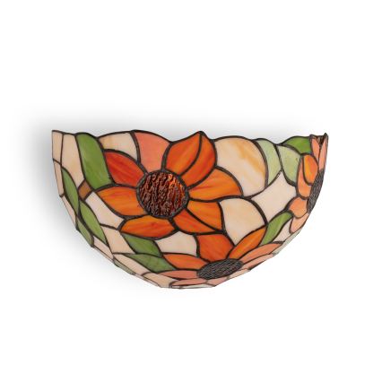 Brilagi - Tiffany-stil vägglampa i glasmosaik SUNFLOWER 1xE14/40W/230V