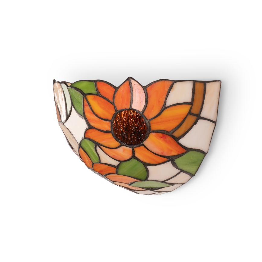 Brilagi - Tiffany-stil vägglampa i glasmosaik SUNFLOWER 1xE14/40W/230V