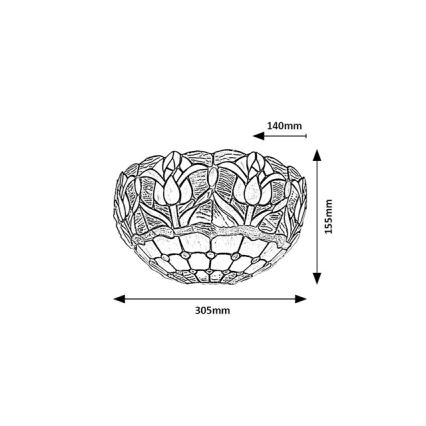 Brilagi - Tiffany-stil vägglampa LORAS 1xE14/40W/230V