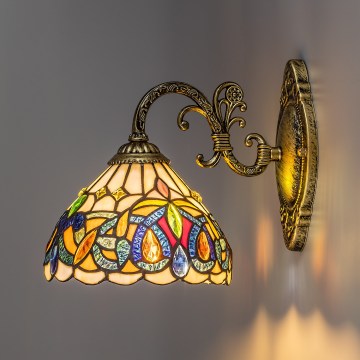 Brilagi - Tiffany-stil vägglampa LUISA 1xE27/40W/230V
