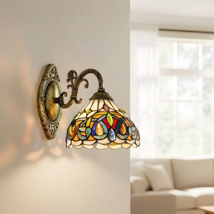 Brilagi - Tiffany-stil vägglampa LUISA 1xE27/40W/230V