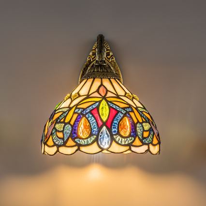 Brilagi - Tiffany-stil vägglampa LUISA 1xE27/40W/230V