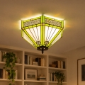 BRILAGI - Tiffany-taklampa i glasmosaik EMERALD 2xE27/60W/230V Ø 40 cm