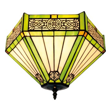 BRILAGI - Tiffany-taklampa i glasmosaik EMERALD 2xE27/60W/230V Ø 40 cm