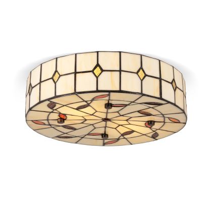 BRILAGI - Tiffany taklampa i glasmosaik FOLIA 2xE27/60W/230V Ø 40 cm