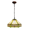 BRILAGI - Tiffany taklampa i glasmosaik med kedja EMERALD 1xE27/60W/230V Ø 40 cm