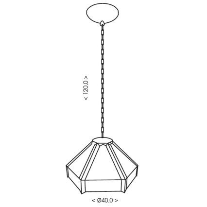 BRILAGI - Tiffany taklampa i glasmosaik med kedja EMERALD 1xE27/60W/230V Ø 40 cm