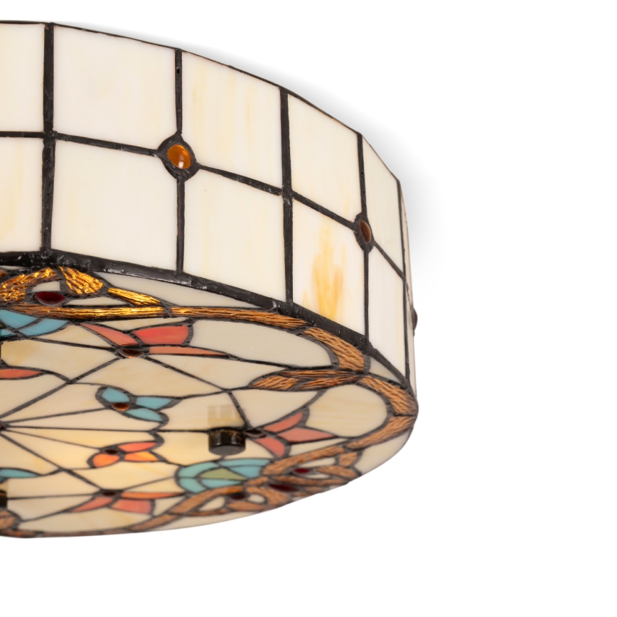 Brilagi - Tiffany-taklampa i glasmosaik MIRABELLA 3xE27/60W/230V Ø 40 cm