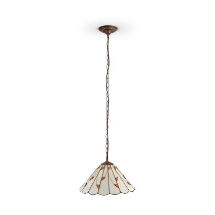 Brilagi - Tiffany-taklampa i glasmosaik på kedja FOLIA 1xE27/60W/230V Ø 40 cm