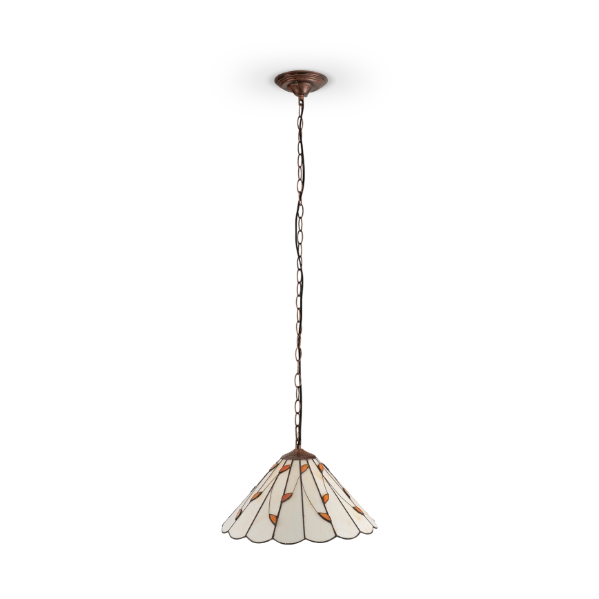 Brilagi - Tiffany-taklampa i glasmosaik på kedja FOLIA 1xE27/60W/230V Ø 40 cm