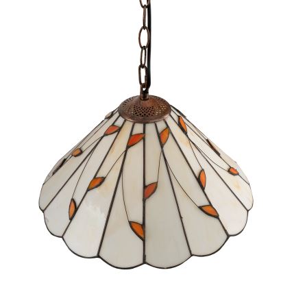 Brilagi - Tiffany-taklampa i glasmosaik på kedja FOLIA 1xE27/60W/230V Ø 40 cm