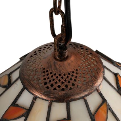Brilagi - Tiffany-taklampa i glasmosaik på kedja FOLIA 1xE27/60W/230V Ø 40 cm