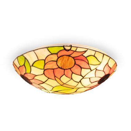 Brilagi - Tiffany-taklampa i glasmosaik SUNFLOWER 2xE27/60W/230V Ø 40 cm
