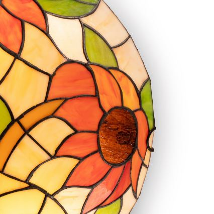 Brilagi - Tiffany-taklampa i glasmosaik SUNFLOWER 2xE27/60W/230V Ø 40 cm